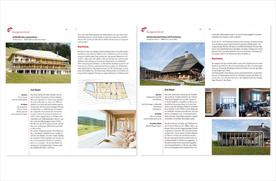 Auszeichnungen 2016 – Baukultur Schwarzwald – Neues Bauen im Schwarzwald